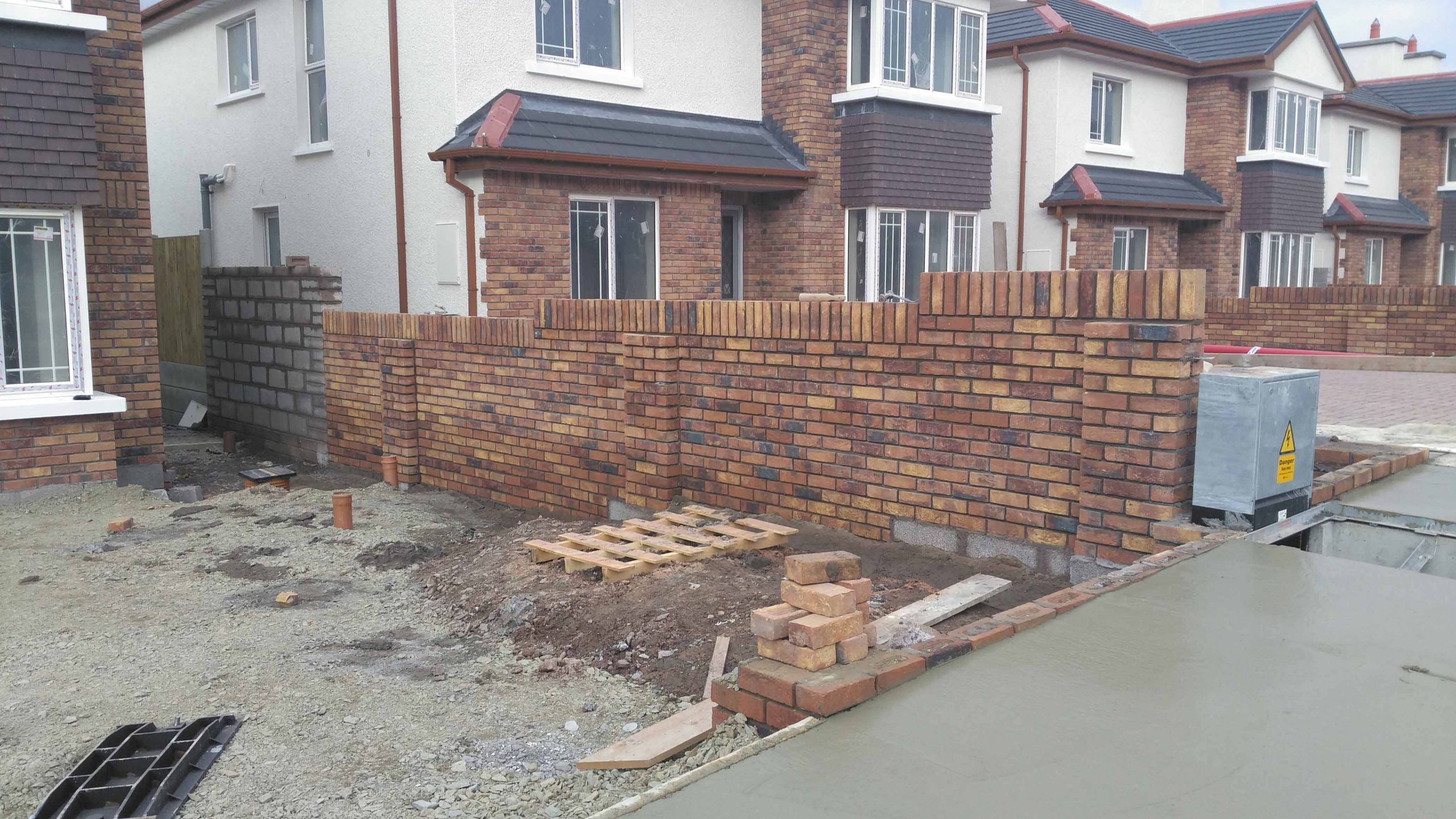 Finished brickwork on a Celtic Construction project