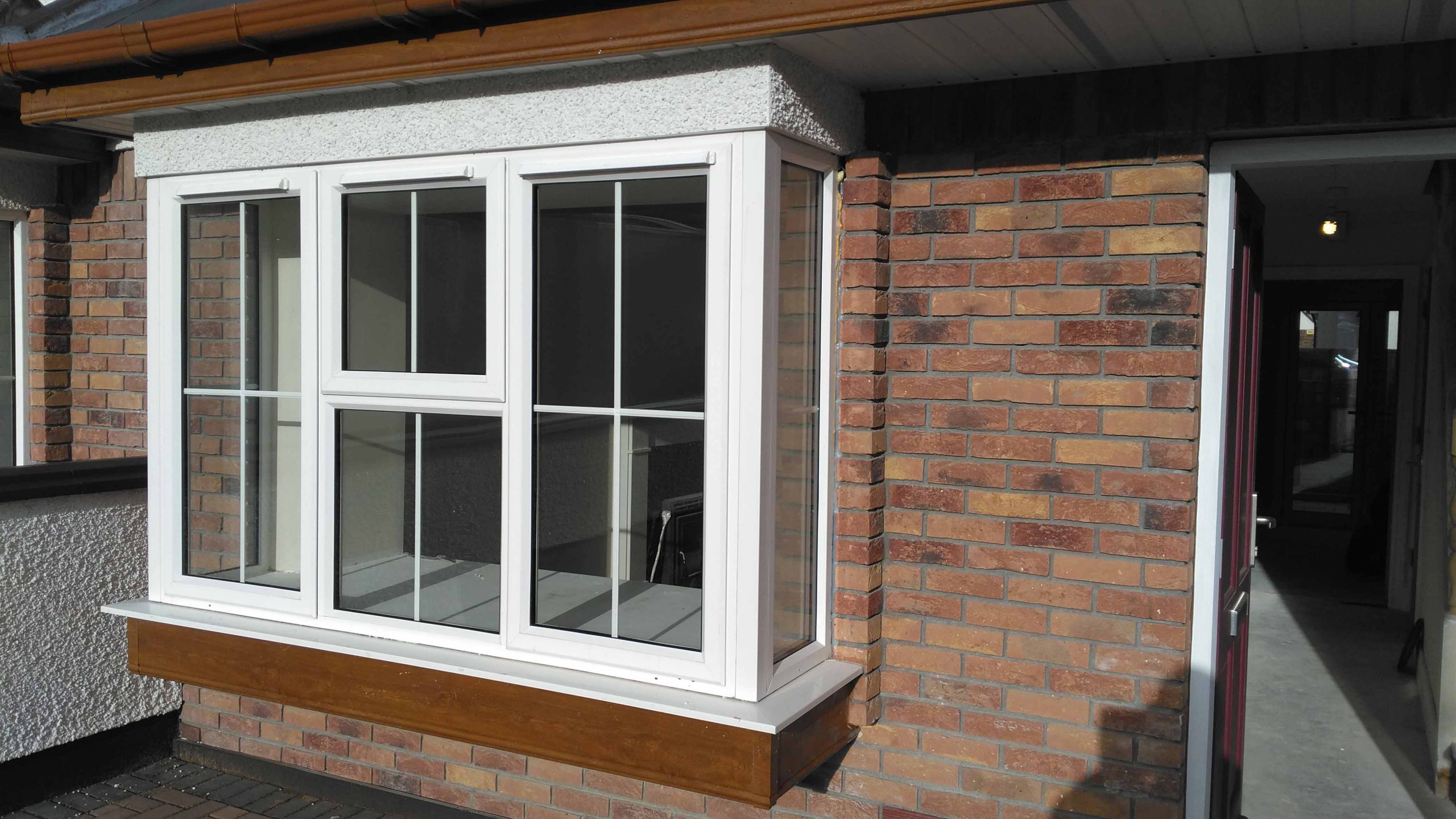 Facing brickwork in progress